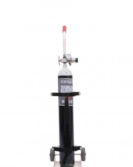 Oxygen tank and trolley